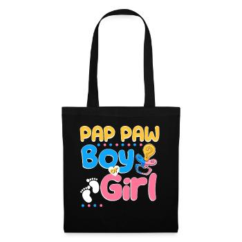 La patte de Pap rose ou bleue t’aime le meilleur grand-père de tous les temps - Sac en tissu - noir - Devant