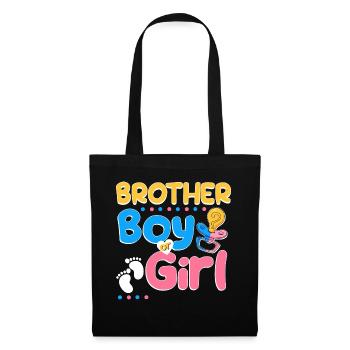 Pink or Blue Brother Loves You Best Brother Ever - Tote Bag - black - Front