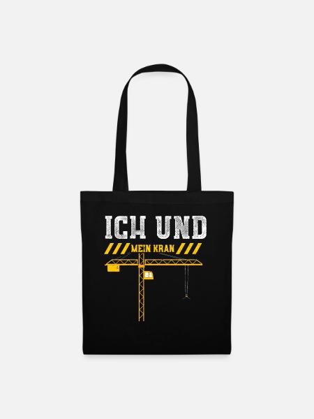 Ich Und Mein Kran - Stoffbeutel - Schwarz