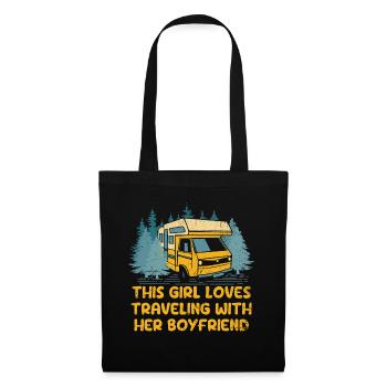 This Girl Loves Traveling With Her Boyfriend - Tote Bag - black - Front