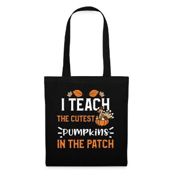 J’enseigne les citrouilles les plus mignonnes en T... - Sac en tissu - noir - Devant