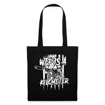 WTF Is A Kilometer Meme Patriotic Joke USA Flag - Tote Bag - black - Front