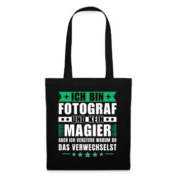 Ich bin Fotograf und kein Magier - Stoffbeutel - Schwarz - Vorne