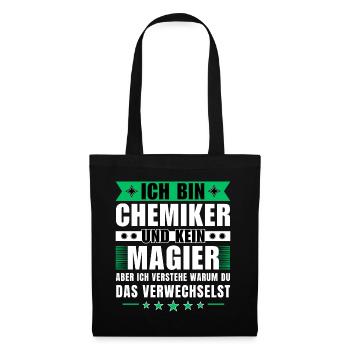 Ich bin Chemiker und kein Magier - Stoffbeutel - Schwarz - Vorne