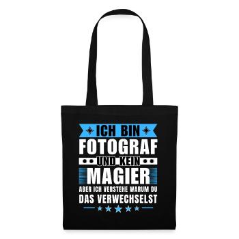 Ich bin Fotograf und kein Magier - Stoffbeutel - Schwarz - Vorne