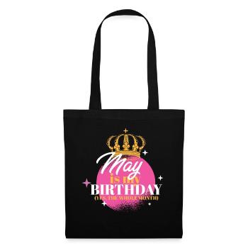 Mai est mon anniversaire Oui Tout le mois Né en mai - Sac en tissu - noir - Devant