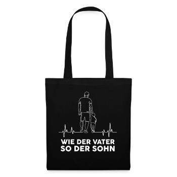 Wie Der Vater So Der Sohn Papa Ankündigung - Stoffbeutel - Schwarz - Vorne