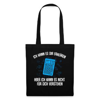 Math mathematics teacher calculator - Tote Bag - black - Front