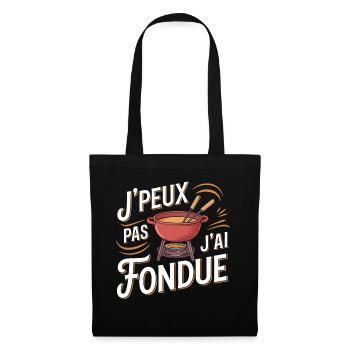 J'peux pas, j'ai fondue - Sac en tissu - noir - Devant