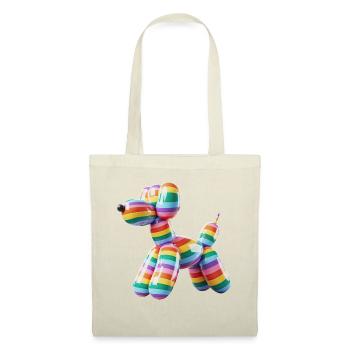 Ballon chien fierté arc-en-ciel drapeau - Sac en tissu - nature - Devant