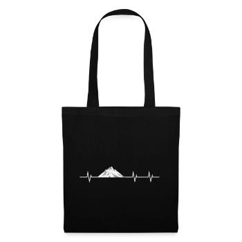 Battement de cœur des montagnes - Sac en tissu - noir - Devant