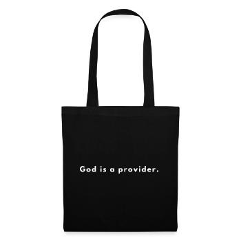 God Is A Provider - Christian Quote - Tote Bag - black - Front
