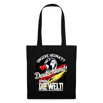 Unsere Heimat - Stoffbeutel - Schwarz - Vorne