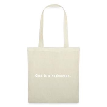 Gott ist ein Erlöser - Christliches Zitat - Stoffbeutel - Natur - Vorne
