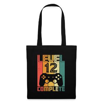 12th Birthday Gamer Level 12 Complete 12 years - Tote Bag - black - Front