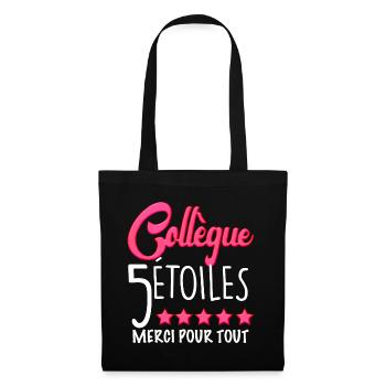 Cadeau Citation Collègue Merci Pour tout - Sac en tissu - noir - Devant
