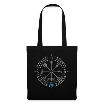 Wikinger Kompass Nordische Mythologie Vegvisir - Stoffbeutel - Schwarz - Vorne