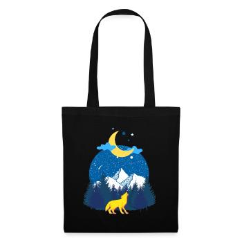 Winter dreams! The Wolf and the Moon - Tote Bag - black - Front