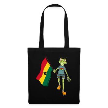 Grenouille fan du Ghana - Sac en tissu - noir - Devant