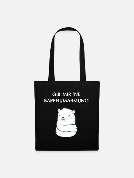 give me a bear hug - Tote Bag - black