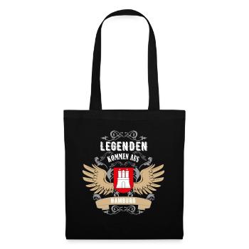Les légendes viennent de Hambourg. - Sac en tissu - noir - Devant