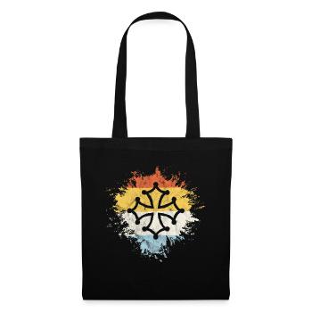 Occitania, Croix Occitanie, Cadeau Sud - Tote Bag - black - Front
