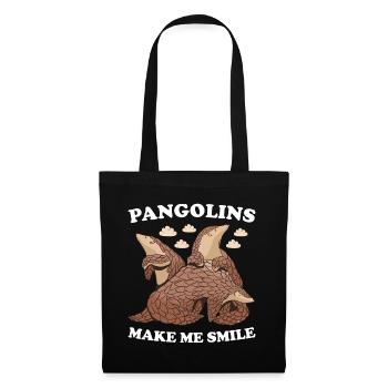 Les pangolins me font sourire Pangolin - Sac en tissu - noir - Devant