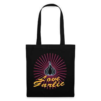Love Garlic - Stoffbeutel - Schwarz - Vorne