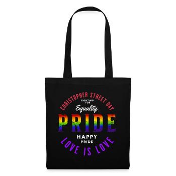 Love is Love, Gay Pride, LGBTQ+ - Tote Bag - black - Front