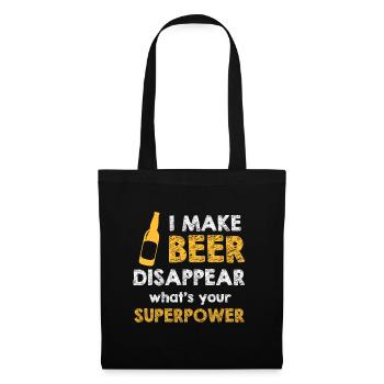 Je fais disparaître la bière - Sac en tissu - noir - Devant
