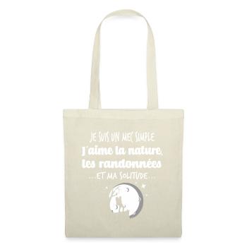 Cadeau homme randonnées nature sport humour - Sac en tissu - nature - Devant
