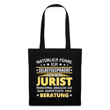 Ich führe Selbstgespräche - Jurist Edition - Stoffbeutel - Schwarz - Vorne