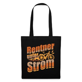 Rentner E-Bike Ebike - Stoffbeutel - Schwarz - Vorne