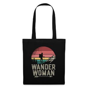 Femme randonneuse - Sac en tissu - noir - Devant