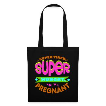 Mère Enceinte Bébé Nourrisson T-shirt Maman - Sac en tissu - noir - Devant