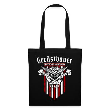 Gerüstbauer Shirt Handwerk mit Tradition - Stoffbeutel - Schwarz - Vorne