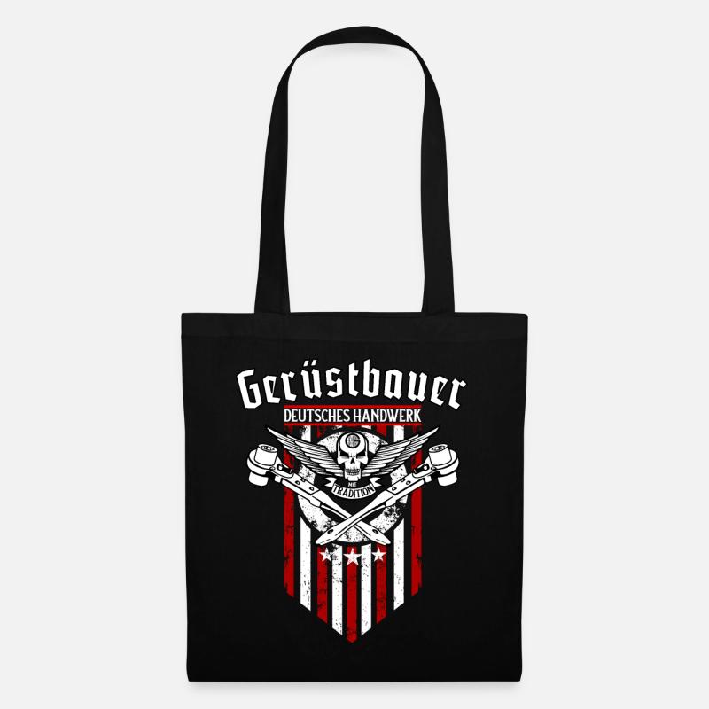 Gerüstbauer Shirt Handwerk mit Tradition - Stoffbeutel - Schwarz
