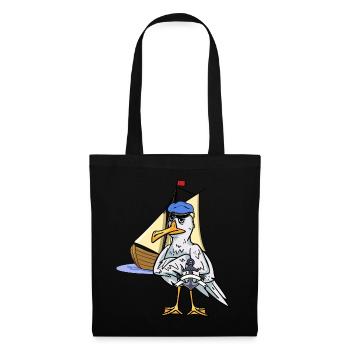 Seafarer Seaman Maritime Captain Ahoy - Tote Bag - black - Front