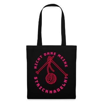 tricoter - Sac en tissu - noir - Devant