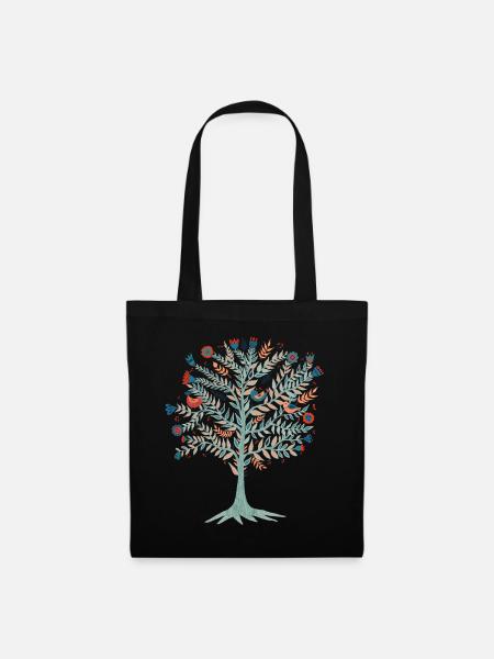 Tree. Tree of Life. Yggdrasil - Tote Bag - black