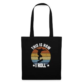 Skateboard Skateboarding Skater Skate Park - Sac en tissu - noir - Devant