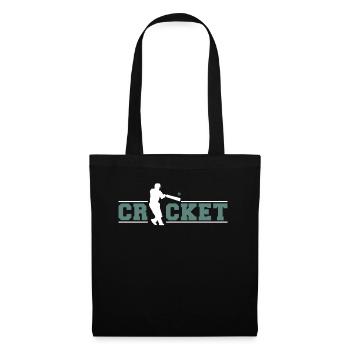 Cricket Spieler sport - Stoffbeutel - Schwarz - Vorne