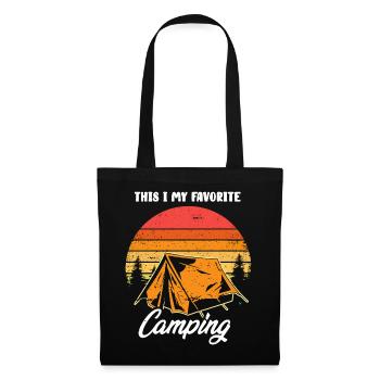 C’est mon vêtement de camping préféré avec coloré - Sac en tissu - noir - Devant