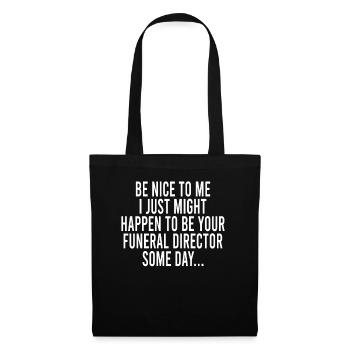 Enterrement des pompes funèbres - Sac en tissu - noir - Devant
