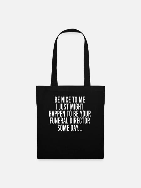 Enterrement des pompes funèbres - Sac en tissu - noir
