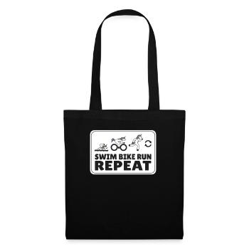 Course de triathlon Jogging - Sac en tissu - noir - Devant