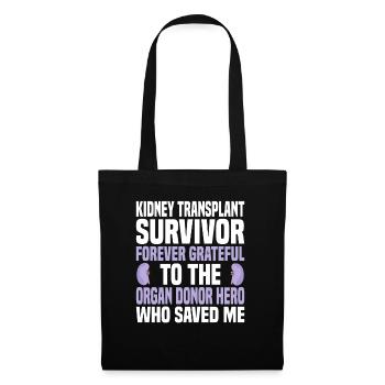 Kidney transplant Organ donor - Tote Bag - black - Front