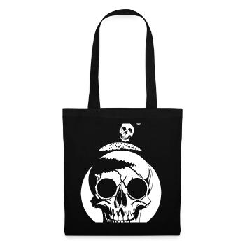 Horreur Crâne Crâne Art Crâne Gothique Heavy Metal - Sac en tissu - noir - Devant