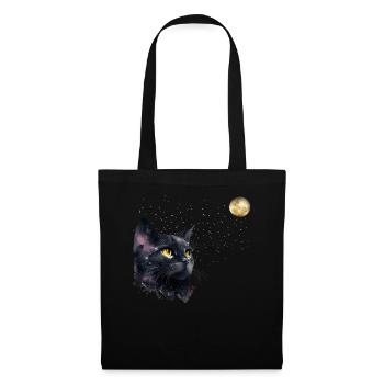LE CHAT ET LA LUNE - Sac en tissu - noir - Devant