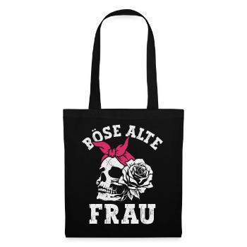 Böse Alte Frau Sarkasmus - Stoffbeutel - Schwarz - Vorne